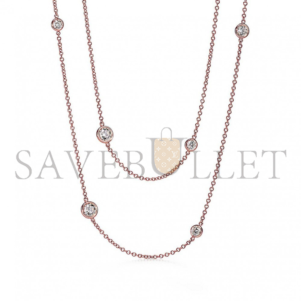 TIFFANY ELSA PERETTI® DIAMONDS BY THE YARD® SPRINKLE NECKLACE IN ROSE GOLD WITH DIAMONDS 45123178